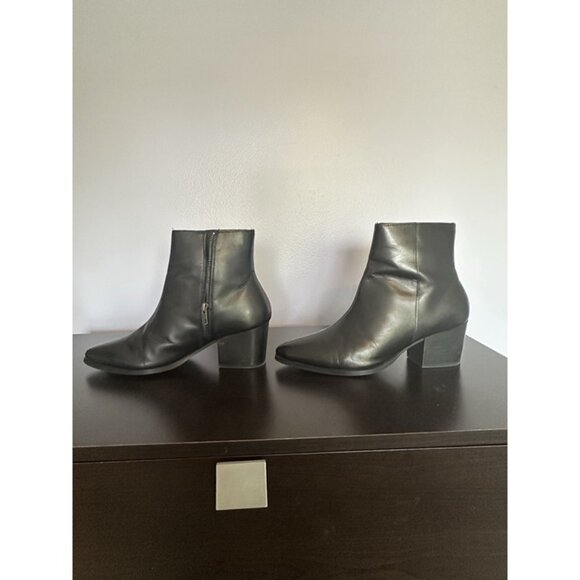 Autumn Formal Leather Men's Chelsea Ankle Boots Side Zip Moto Punk Dress Shoes - Picture 2 of 6